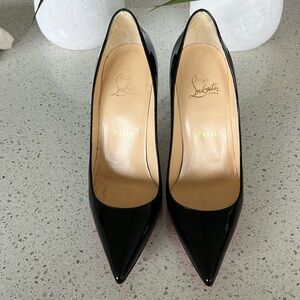 Christian Louboutin Decollet 100 in black patent leather